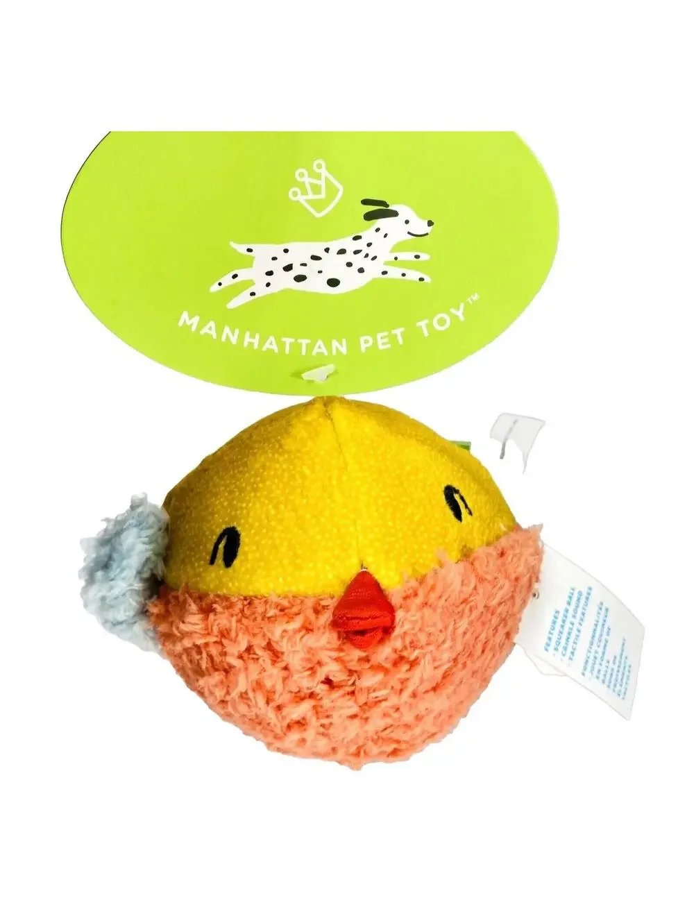 Manhattan Pet Toy Oddball Bertie Fish Plush Covered Squeaker Dog Exercise Ball